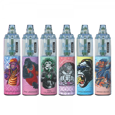 Randm tornado 7000 puffs rechargeable disposable vape lemon lime